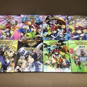Pokemon XY Manga Lot Volumes 3 4 5 6 8 10 11 12 English Paperback Books Set of 8